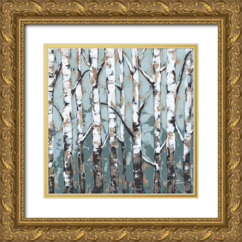 Enchanted Forest Gold Ornate Wood Framed Art Print with Double Matting by Norman, Michele
