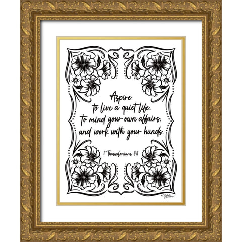 A Quiet Life Gold Ornate Wood Framed Art Print with Double Matting by Norman, Michele