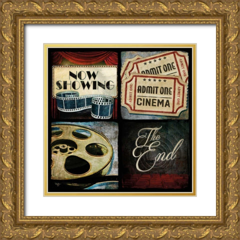 At the Movies I Gold Ornate Wood Framed Art Print with Double Matting by Mollie B.