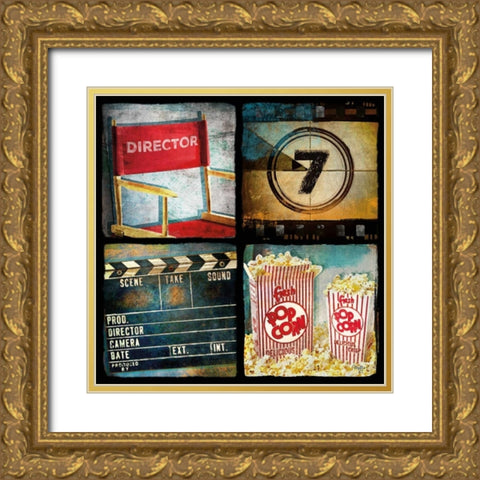 At the Movies II Gold Ornate Wood Framed Art Print with Double Matting by Mollie B.