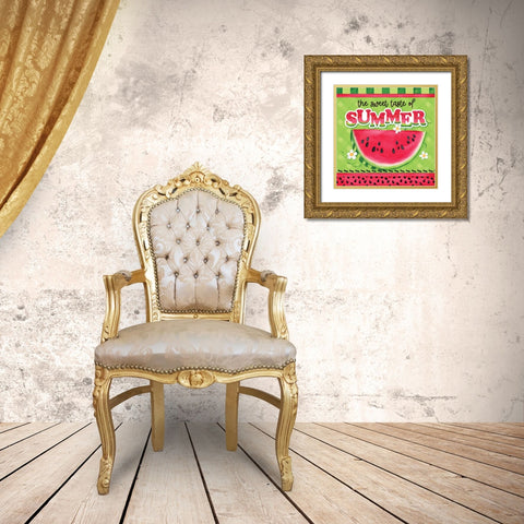 The Sweet Taste of Summer Gold Ornate Wood Framed Art Print with Double Matting by Mollie B.