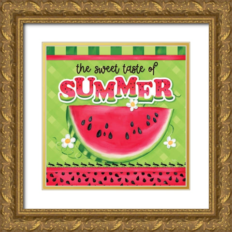 The Sweet Taste of Summer Gold Ornate Wood Framed Art Print with Double Matting by Mollie B.