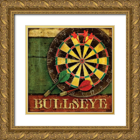Bullseye Gold Ornate Wood Framed Art Print with Double Matting by Mollie B.