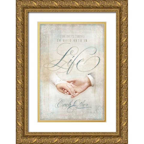 Each Other I Gold Ornate Wood Framed Art Print with Double Matting by Mollie B.