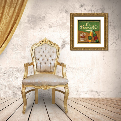 Beer 30 Gold Ornate Wood Framed Art Print with Double Matting by Mollie B.