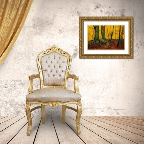 Heart of the Forest Gold Ornate Wood Framed Art Print with Double Matting by Podt, Martin