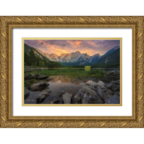Superiore Gold Ornate Wood Framed Art Print with Double Matting by Podt, Martin