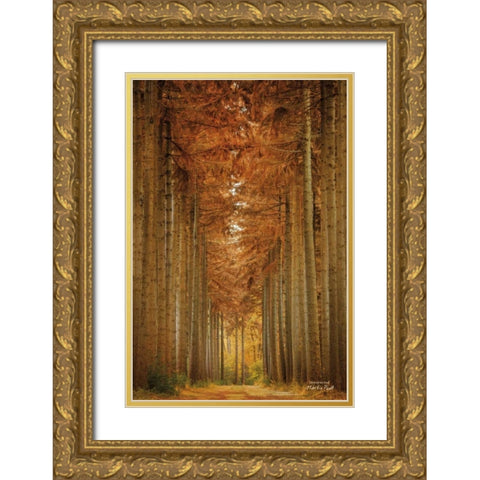 Unexpected Gold Ornate Wood Framed Art Print with Double Matting by Podt, Martin