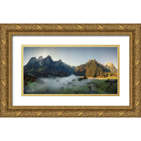 The Blanket Gold Ornate Wood Framed Art Print with Double Matting by Podt, Martin