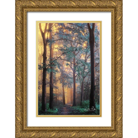Wonderland Gold Ornate Wood Framed Art Print with Double Matting by Podt, Martin
