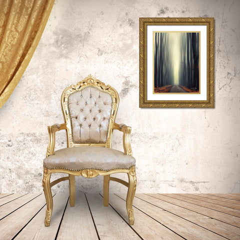 Reaching Out Gold Ornate Wood Framed Art Print with Double Matting by Podt, Martin