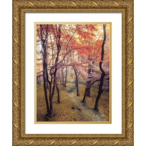 High Up in the Trees Gold Ornate Wood Framed Art Print with Double Matting by Podt, Martin