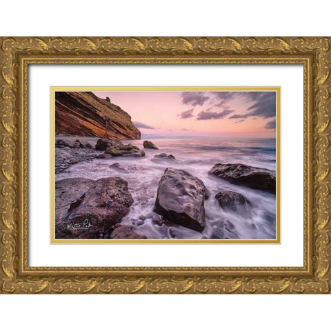 Wet and Slippery     Gold Ornate Wood Framed Art Print with Double Matting by Podt, Martin