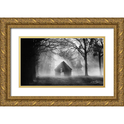 The Shed Gold Ornate Wood Framed Art Print with Double Matting by Podt, Martin