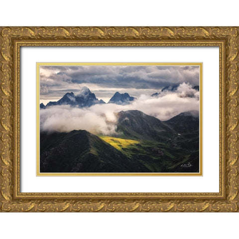 In the Spotlight I Gold Ornate Wood Framed Art Print with Double Matting by Podt, Martin