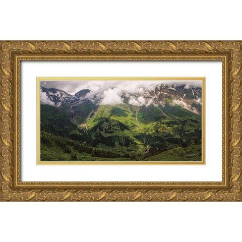 Austrian Alps Gold Ornate Wood Framed Art Print with Double Matting by Podt, Martin