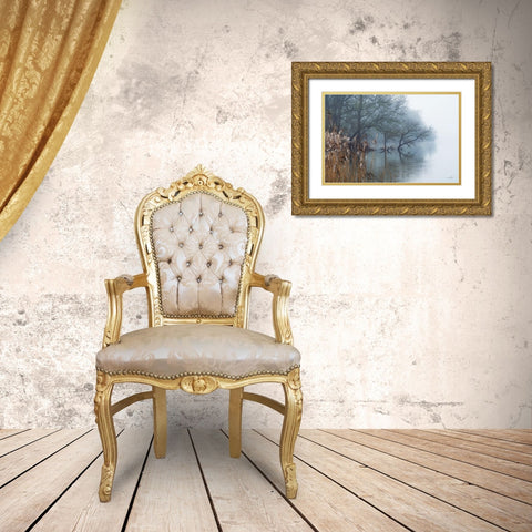 In the Swamps Gold Ornate Wood Framed Art Print with Double Matting by Podt, Martin