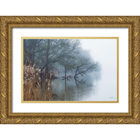 In the Swamps Gold Ornate Wood Framed Art Print with Double Matting by Podt, Martin