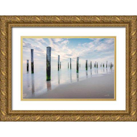 Standing Still Gold Ornate Wood Framed Art Print with Double Matting by Podt, Martin
