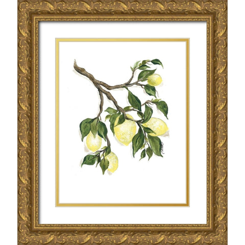 Squeeze the Day Gold Ornate Wood Framed Art Print with Double Matting by Norkus, Julie