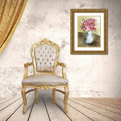 Poppy Pitcher Gold Ornate Wood Framed Art Print with Double Matting by Norkus, Julie