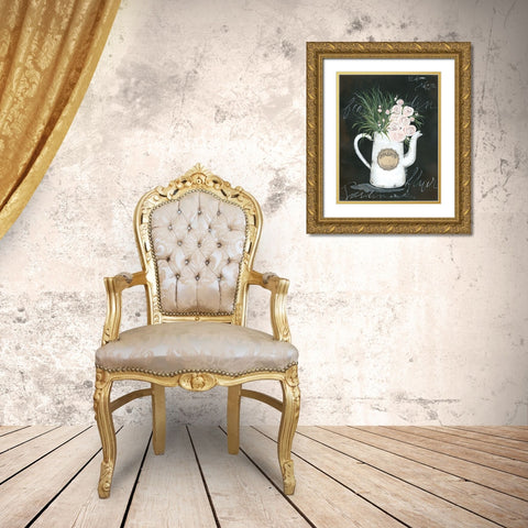 Grandpas Enamel Gold Ornate Wood Framed Art Print with Double Matting by Norkus, Julie