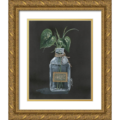 Philodendron Gold Ornate Wood Framed Art Print with Double Matting by Norkus, Julie