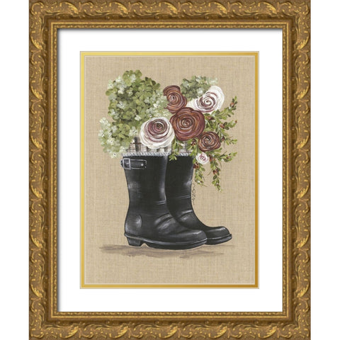 Rain, Rain Go Away Gold Ornate Wood Framed Art Print with Double Matting by Norkus, Julie