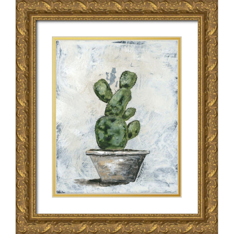 Prickly Cacti Gold Ornate Wood Framed Art Print with Double Matting by Norkus, Julie