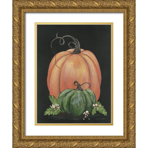 Pumpkin and Talloberry Gold Ornate Wood Framed Art Print with Double Matting by Norkus, Julie