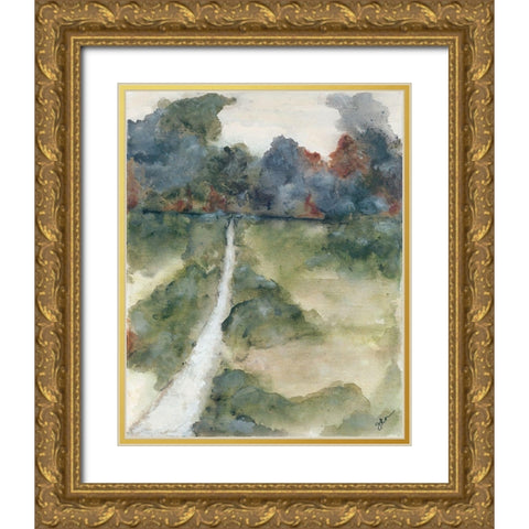 Far Away 1   Gold Ornate Wood Framed Art Print with Double Matting by Norkus, Julie