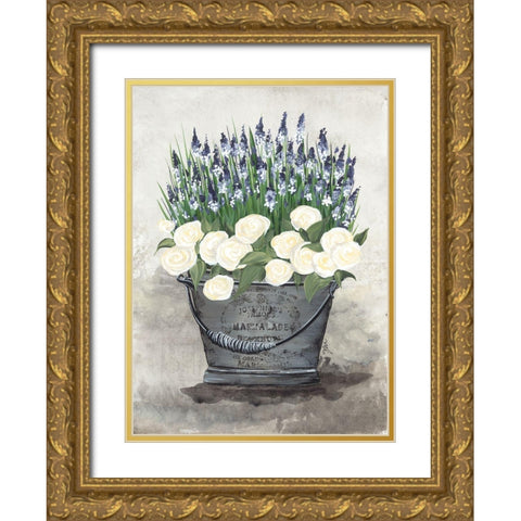 Pail of Poises Gold Ornate Wood Framed Art Print with Double Matting by Norkus, Julie