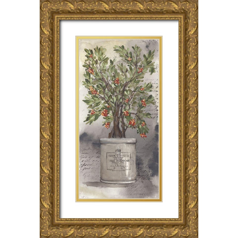 Bittersweet Bush Gold Ornate Wood Framed Art Print with Double Matting by Norkus, Julie