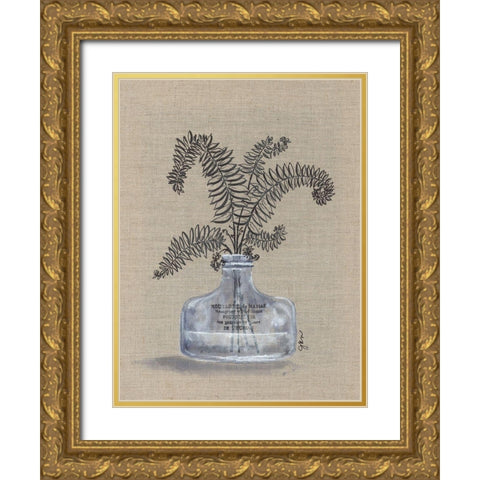 Sketchy Floral 3 Gold Ornate Wood Framed Art Print with Double Matting by Norkus, Julie
