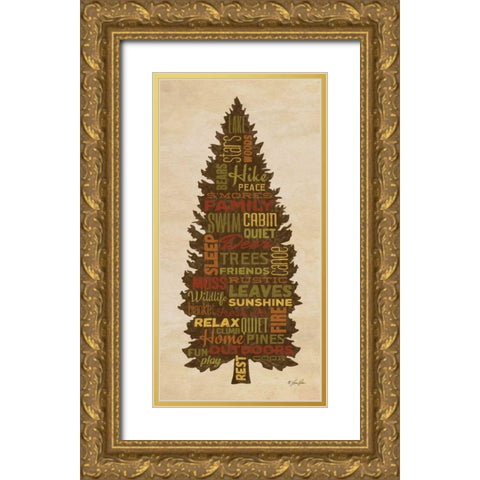 At the Lake Gold Ornate Wood Framed Art Print with Double Matting by Rader, Lauren