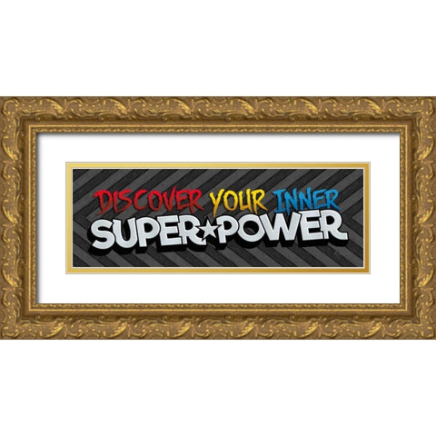 Superpower Gold Ornate Wood Framed Art Print with Double Matting by Rader, Lauren