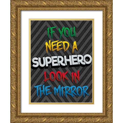 Look in the Mirror Gold Ornate Wood Framed Art Print with Double Matting by Rader, Lauren