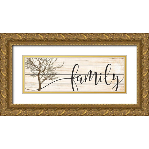 Family     Gold Ornate Wood Framed Art Print with Double Matting by Rader, Lauren