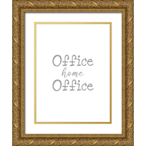 Office Home Office Gold Ornate Wood Framed Art Print with Double Matting by Rader, Lauren