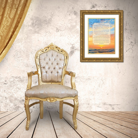 Celebration of Life Gold Ornate Wood Framed Art Print with Double Matting by Rader, Lauren