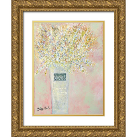 Blessed Gold Ornate Wood Framed Art Print with Double Matting by Ebert, Roey