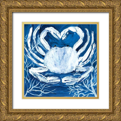 Midnight Ghost Crab Gold Ornate Wood Framed Art Print with Double Matting by Ebert, Roey