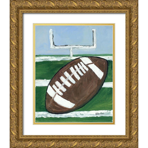 Football Gold Ornate Wood Framed Art Print with Double Matting by Ebert, Roey