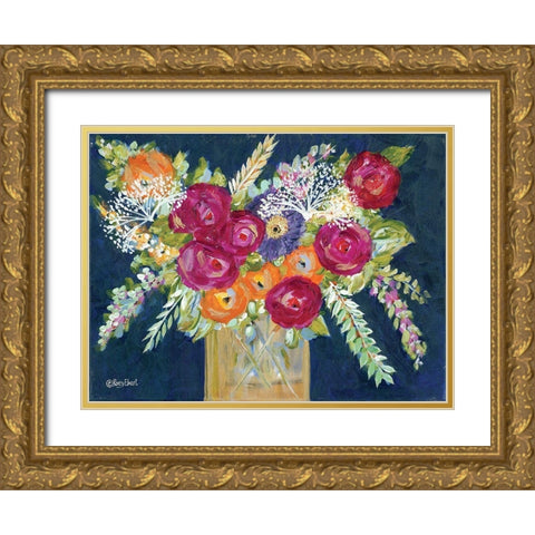 Golden Vase II Gold Ornate Wood Framed Art Print with Double Matting by Ebert, Roey