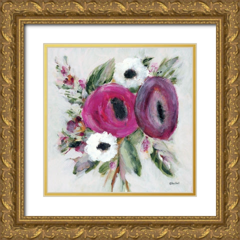 Pretty in Pink And Black II Gold Ornate Wood Framed Art Print with Double Matting by Ebert, Roey