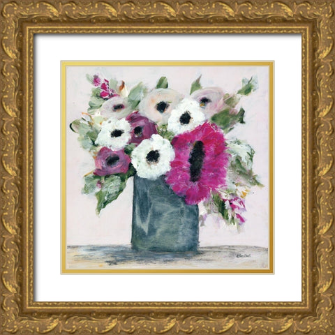 Pretty in Pink And Black III Gold Ornate Wood Framed Art Print with Double Matting by Ebert, Roey