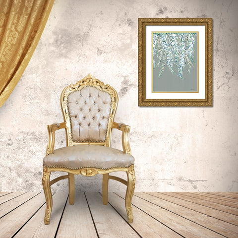 Wisteria in Bloom    Gold Ornate Wood Framed Art Print with Double Matting by Ebert, Roey