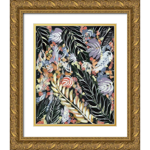 Dark Palms III Gold Ornate Wood Framed Art Print with Double Matting by Ebert, Roey