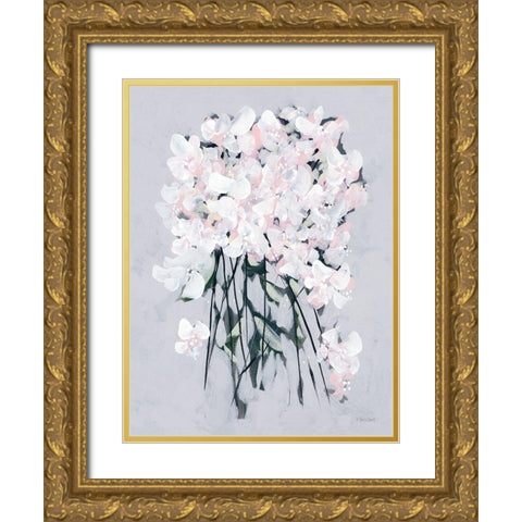 Romantic Floral II Gold Ornate Wood Framed Art Print with Double Matting by Ebert, Roey