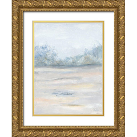 Landscape I Gold Ornate Wood Framed Art Print with Double Matting by Ebert, Roey